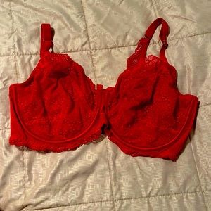 Adore Me Red Lace Bra